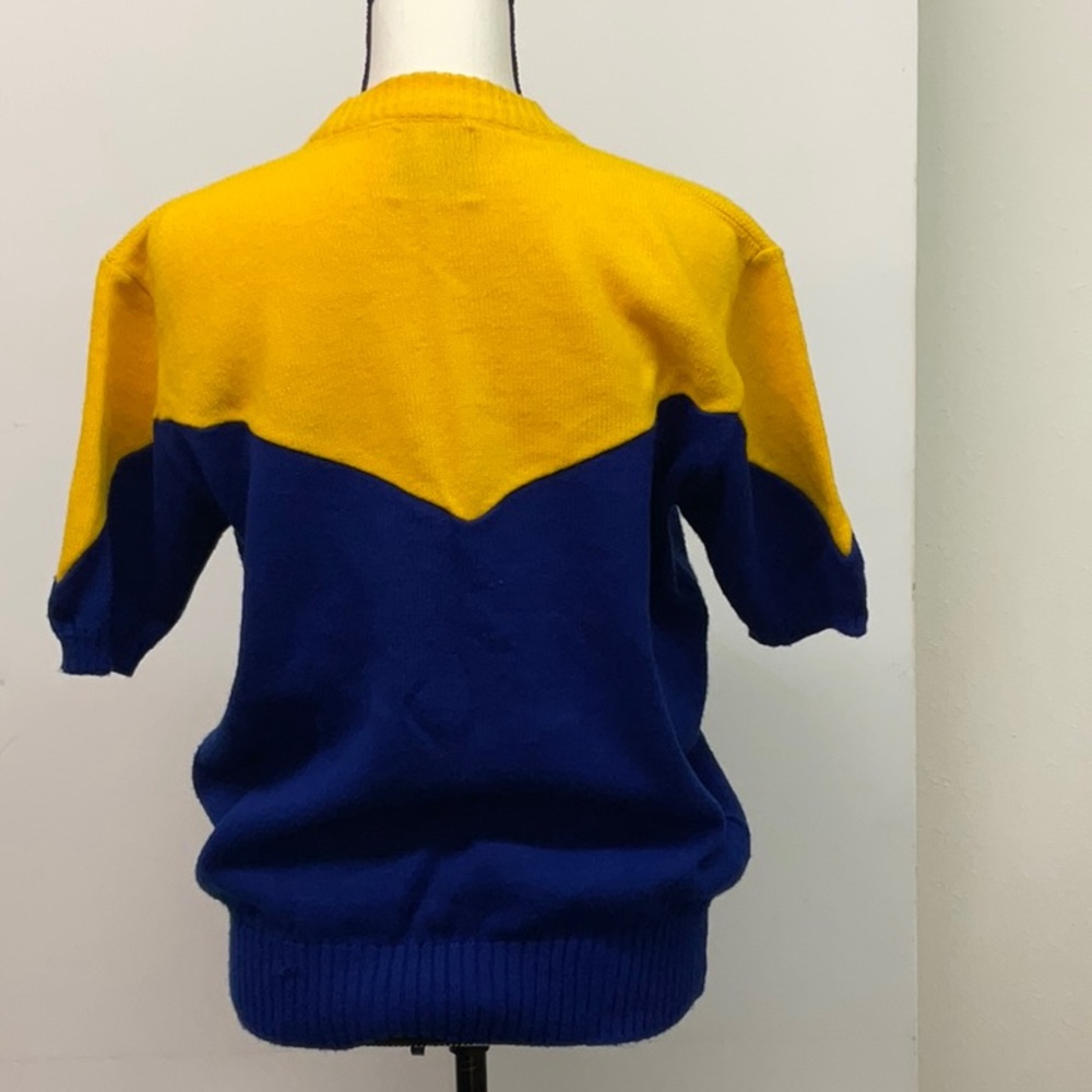 Vintage Cheer/Dance Sweater Blue and Gold - Picture 2 of 4
